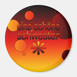Eine Schöne Schwester Deutschland Flagge färbt Magnet