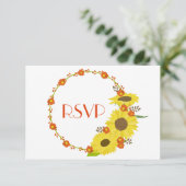 Eine schöne Sonnenblume-UAWG Einladung (Stehend Vorderseite)