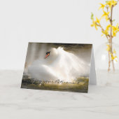 Eine schöne Swan-Karte Karte (Gelbe Blume)