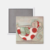 Eine schöne Tasse Tee - Magnet (Vorderseite/Rückseite)