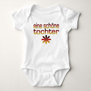 Eine Schöne Tochter Deutschland Flaggen-Farben Baby Strampler