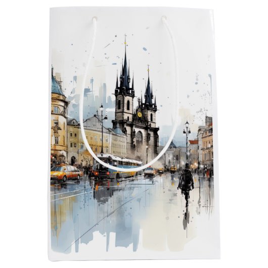 Eine schöne Touch der tschechischen Hauptstadt Mittlere Geschenktüte (Vorderseite)