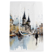 Eine schöne Touch der tschechischen Hauptstadt Mittlere Geschenktüte (Rückseite)