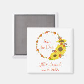 Eine schöne und schöne Sonnenblume Save the Date Magnet (Vorderseite/Rückseite)