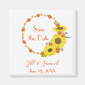 Eine schöne und schöne Sonnenblume Save the Date Magnet (Vorne)