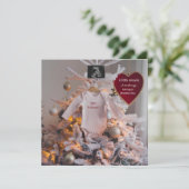 eine schöne Weihnachtsbaumschwangerschaftsankündig Einladung (Stehend Vorderseite)