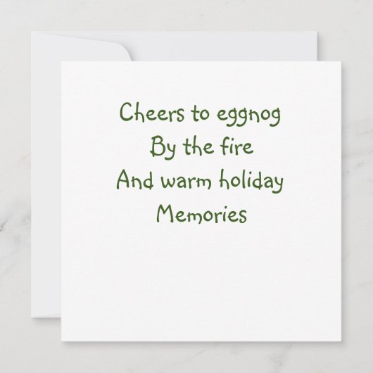 Eine schöne Weihnachtskarte (Rückseite)