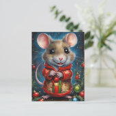 Eine schöne Weihnachtsmaus Postkarte (Stehend Vorderseite)