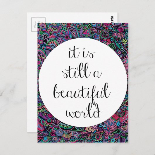Eine schöne Welt Postkarte (Vorne/Hinten)