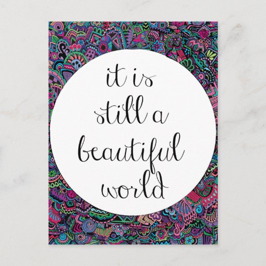 Eine schöne Welt Postkarte (Vorderseite)