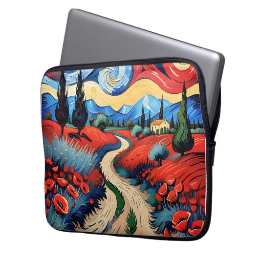 Eine schöne Wiese Laptopschutzhülle (Vorderseite Links)