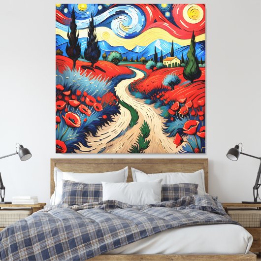 Eine schöne Wiese Leinwanddruck (Insitu (Schlafzimmer))