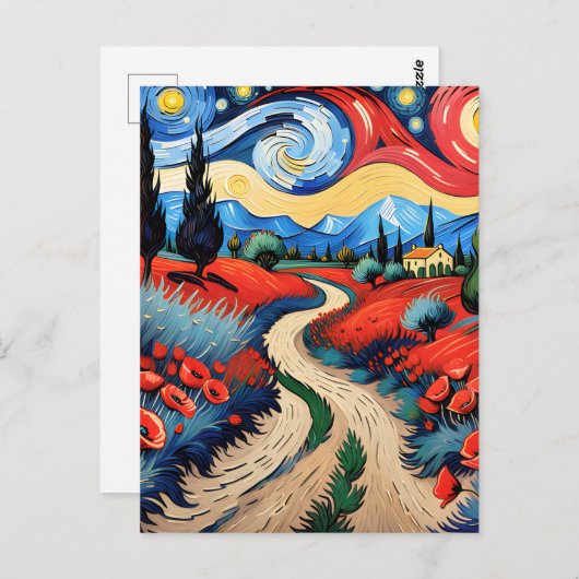 Eine schöne Wiese Postkarte (Vorne/Hinten)