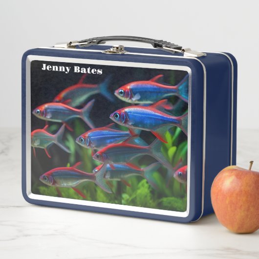 Eine Schule in Neon Metall Brotdose (Beispiel)