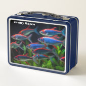 Eine Schule in Neon Metall Brotdose (Rückseite)