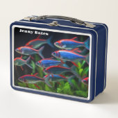 Eine Schule in Neon Metall Brotdose (Vorderseite)