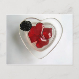 Eine Schüssel Herz und eine BlackBerry Postkarte