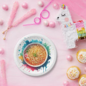Eine Schüssel Ramen Noodles Pappteller (Party)