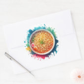 Eine Schüssel Ramen Noodles Runder Aufkleber (Umschlag)
