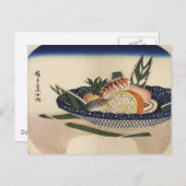 Eine Schüssel Sushi, Japan um das 18. Jahrhundert. Postkarte (Vorne/Hinten)