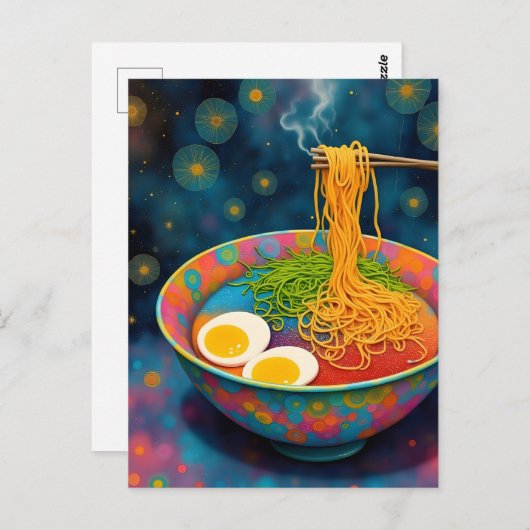 Eine Schüssel Yummy Ramen und Eier Postkarte (Vorne/Hinten)