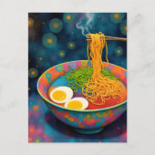 Eine Schüssel Yummy Ramen und Eier Postkarte (Vorderseite)