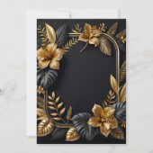 eine schwarz-goldene Hochzeitskarte (Vorderseite)