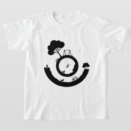 Eine Schwarz-Weiß-Illustration T-Shirt