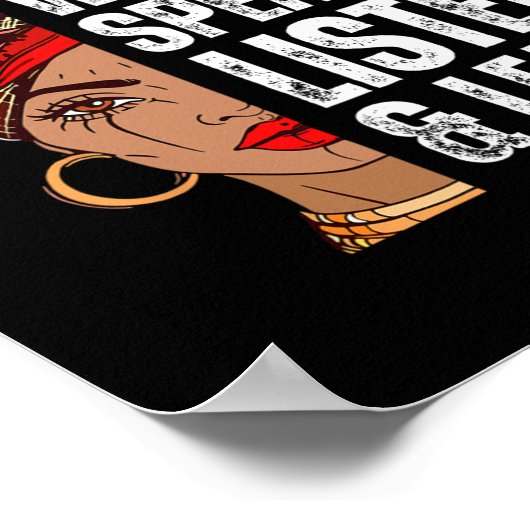 Eine schwarze Frau spricht zuhören und lernt dafür Poster (Ecke)