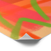 Eine schwarze Katze mit Kariertem Houseplant Poster (Ecke)