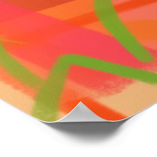 Eine schwarze Katze mit Kariertem Houseplant Poster (Ecke)