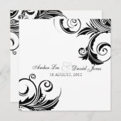 Eine Schwarze Krawatte - Einladung zur Hochzeit (Vorne/Hinten)