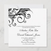 Eine Schwarze Krawatte - Einladung zur Hochzeit (Rückseite)