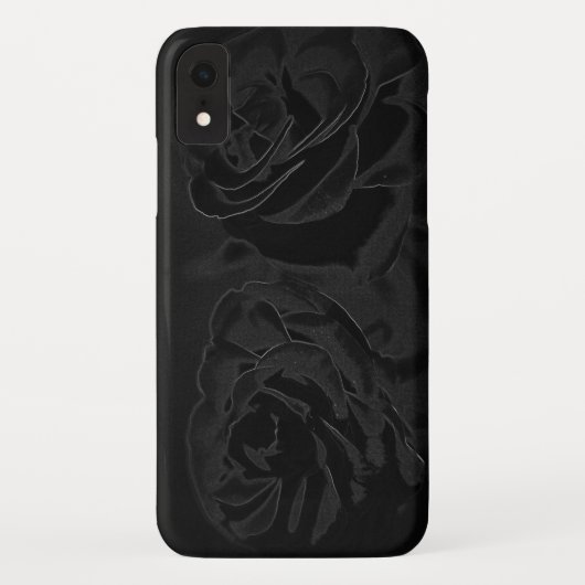 Eine schwarze Rose Case-Mate iPhone Hülle (Rückseite)