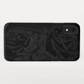 Eine schwarze Rose Case-Mate iPhone Hülle (Rückseite (Horizontal))