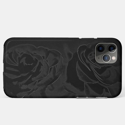 Eine schwarze Rose Case-Mate iPhone Hülle (Rückseite (Horizontal))