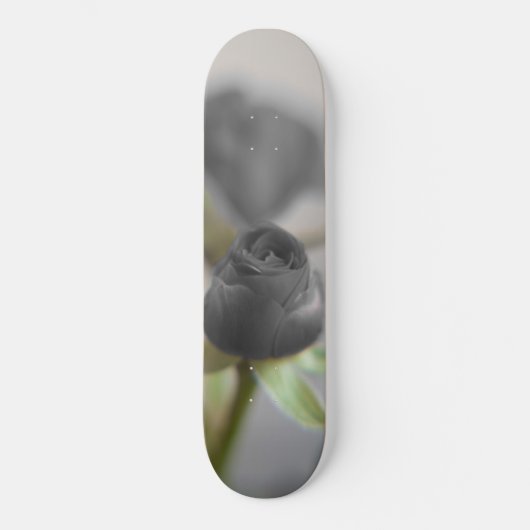 Eine schwarze Rose für Ihre Liebste... Skateboard (Vorderseite)