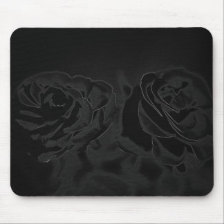 Eine schwarze Rose Mousepad