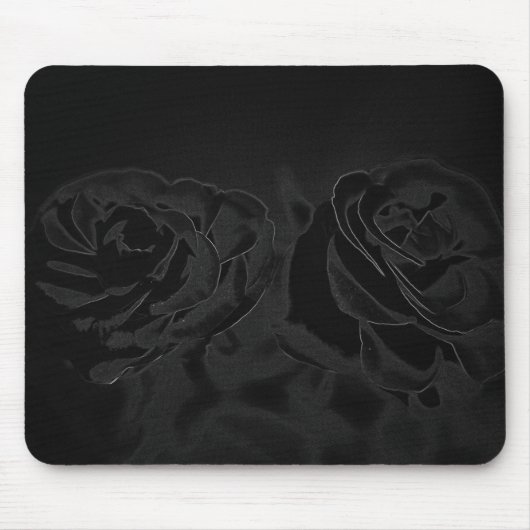 Eine schwarze Rose Mousepad (Vorne)