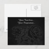Eine schwarze Rose Postkarte (Vorne/Hinten)
