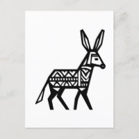 Eine schwarze Silhouette Gemusterte Donkey Tattoo-