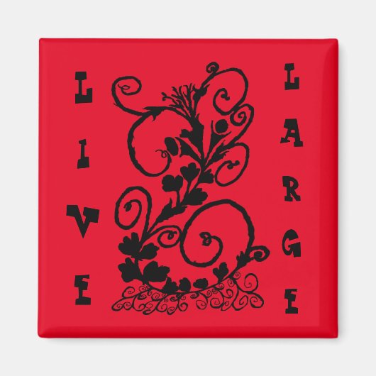 Eine schwarze Silhouette Magnet (Vorne)