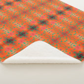 Eine schwarze und rote Blumendecke Sherpadecke (3/4)