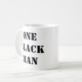 EINE SCHWARZER MANN Kaffee-Tasse Kaffeetasse (Vorderseite Links)