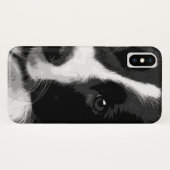 Eine Schwarzweiss-Border-Collie Case-Mate iPhone Hülle (Rückseite (Horizontal))