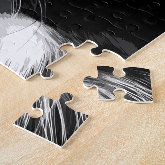 Eine Schwarzweiss-Border-Collie Puzzle (Seite)