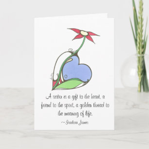 Eine Schwester ist ein Geschenk zum Herzen… Karte