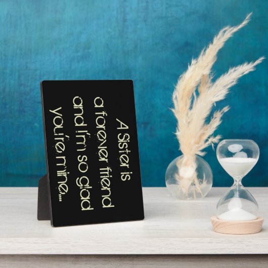 Eine Schwester ist eine Forever Friend Plaque Fotoplatte (Seite)