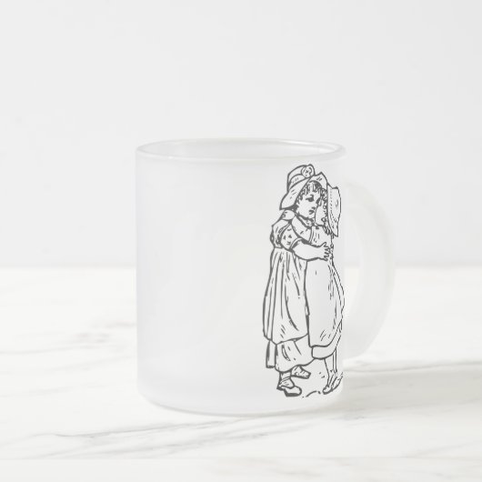 Eine Schwester ist eine Freund-für immer mattierte Mattglastasse (VorderseiteRechts)