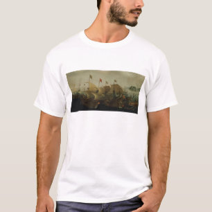 Eine Seeaktion, vielleicht der Kampf von Cadiz, T-Shirt